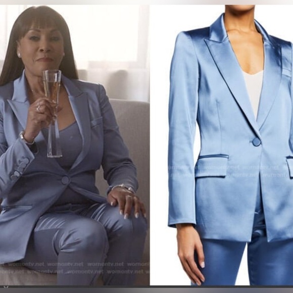 Veronica Beard medi satin jacket blue - Picture 2 of 3
